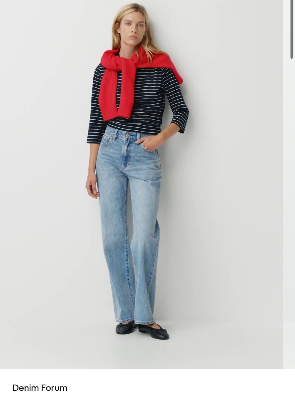 NWOT Aritzia Denim Forum Farrah High Rise Wide Jeans size 25